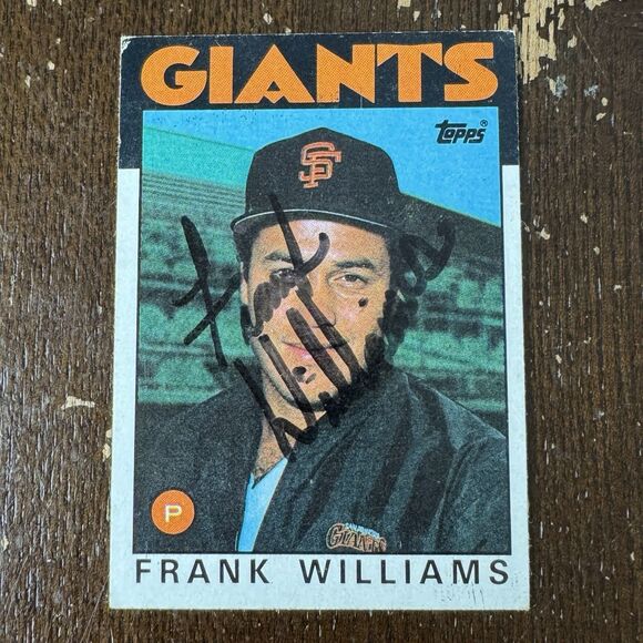 Other - Frank Williams Autograph 1986 Topps In Person #341 San Francisco Giants IP Sign